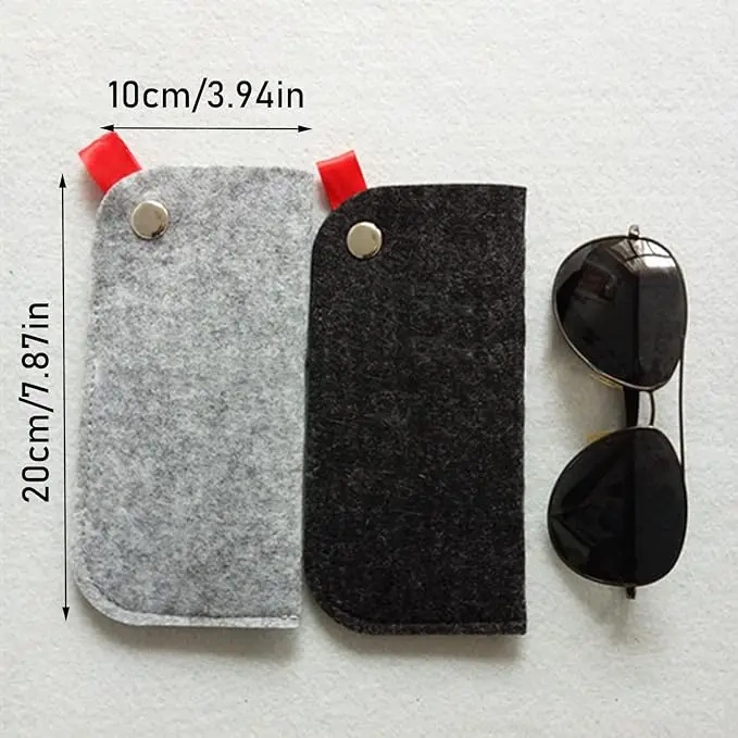 cheap bulk buy custom felt fabric eyeglass sunglass case soft slip portable watch packaging bag glasses pouch