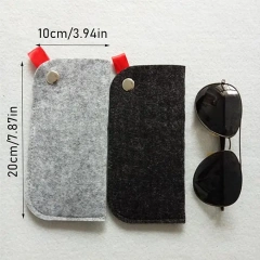 Étui à lunettes de soleil en tissu feutré personnalisé à bas prix, sac d'emballage de montre portable à glissement souple, pochette à lunettes
