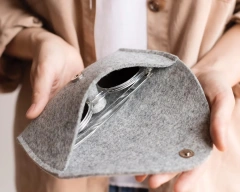 cheap bulk buy multifunction travel outdoors personalized wool felt sunglasses glasses case storage eyewear holder