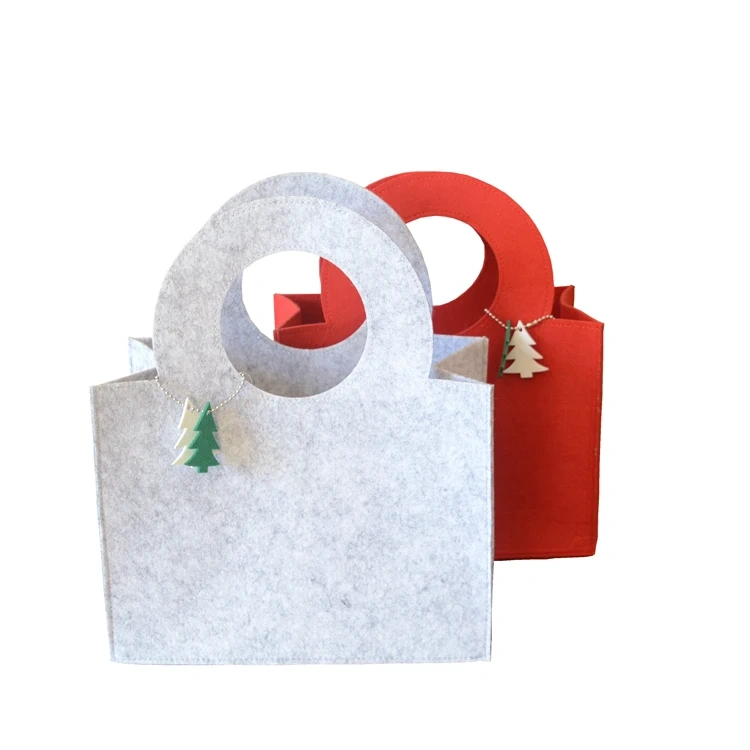 Custom Kid 2025 Decorative Tree Bulk Felt Christmas Gift Bag