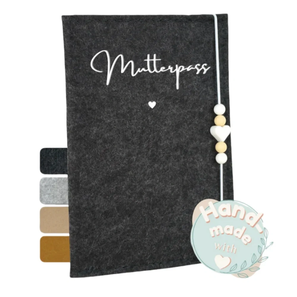 Highly recommend German Austria maternity mami black felt baby passport cover case with enough space for mother souvenir gift