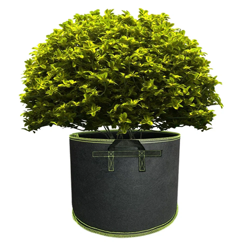 Price Weatherproof Felt Nursery Planter Pot 10 Gallon 5 Packs Thickest Non Woven Reinforced Handles Aeration Plant Grow Bags