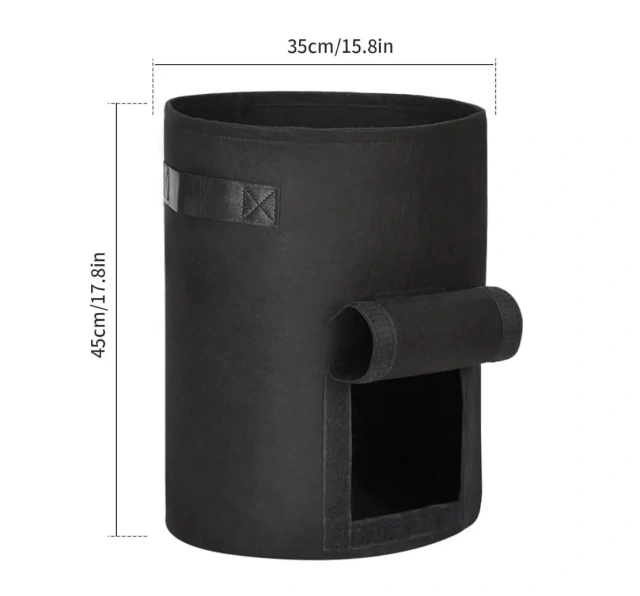 2024 nouveau design unique 10 gallons multi-usages feutre aération tissu non tissé poignée plante potager tissu potager sac de culture