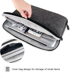 2024 nouveau produit personnalisé plat en feutre de laine housse de protection sac portable à main compartiment pour ordinateur portable support pour ordinateur portable
