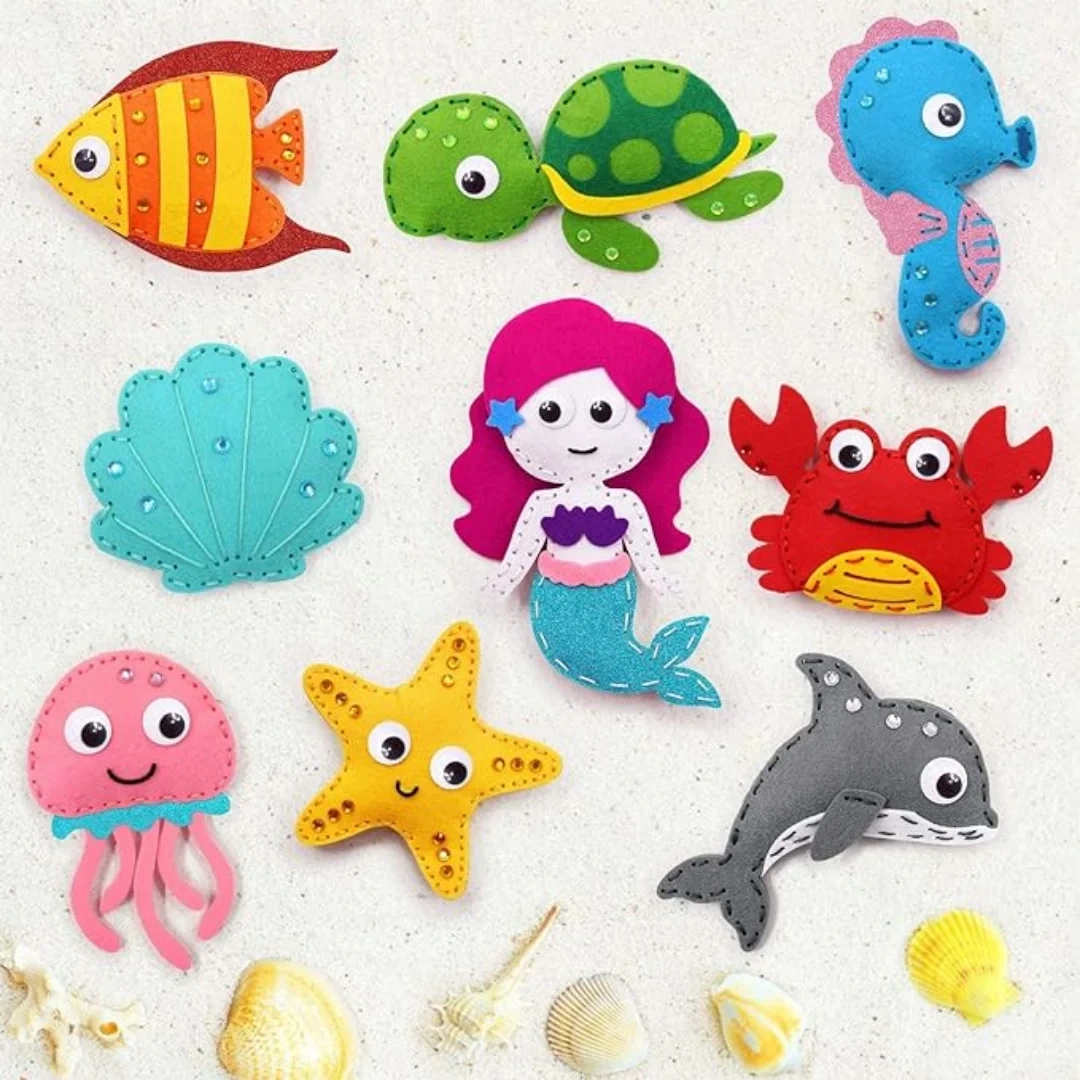 Kid Education Craft Art DIY Felt Sewing Kit S12 Sea Creature