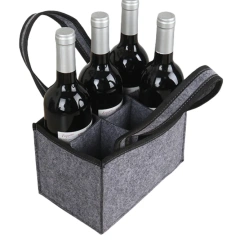 Túi vải không dệt đựng rượu giá sỉ giá rẻ có logo thời trang tùy chỉnh túi nỉ đựng rượu bia đựng chai