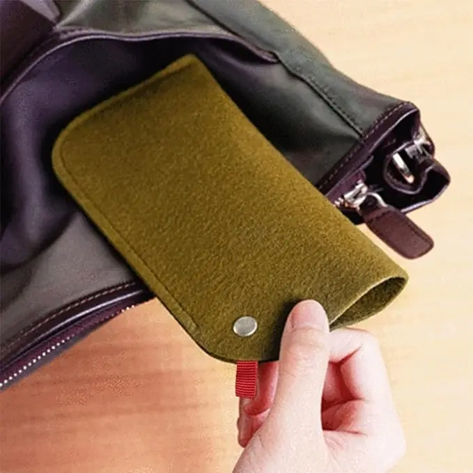 wholesale personalized rpet recycled multifunction merino wool felt pouch makeup pen glasses eyeglass sunglass case