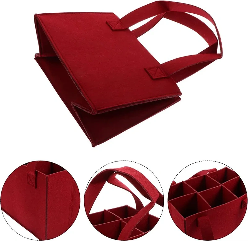Custom Insulated Travel Gift Shopping Wine Protector Tote Bag with Logo Reusable Wine Bottle Tote Bag