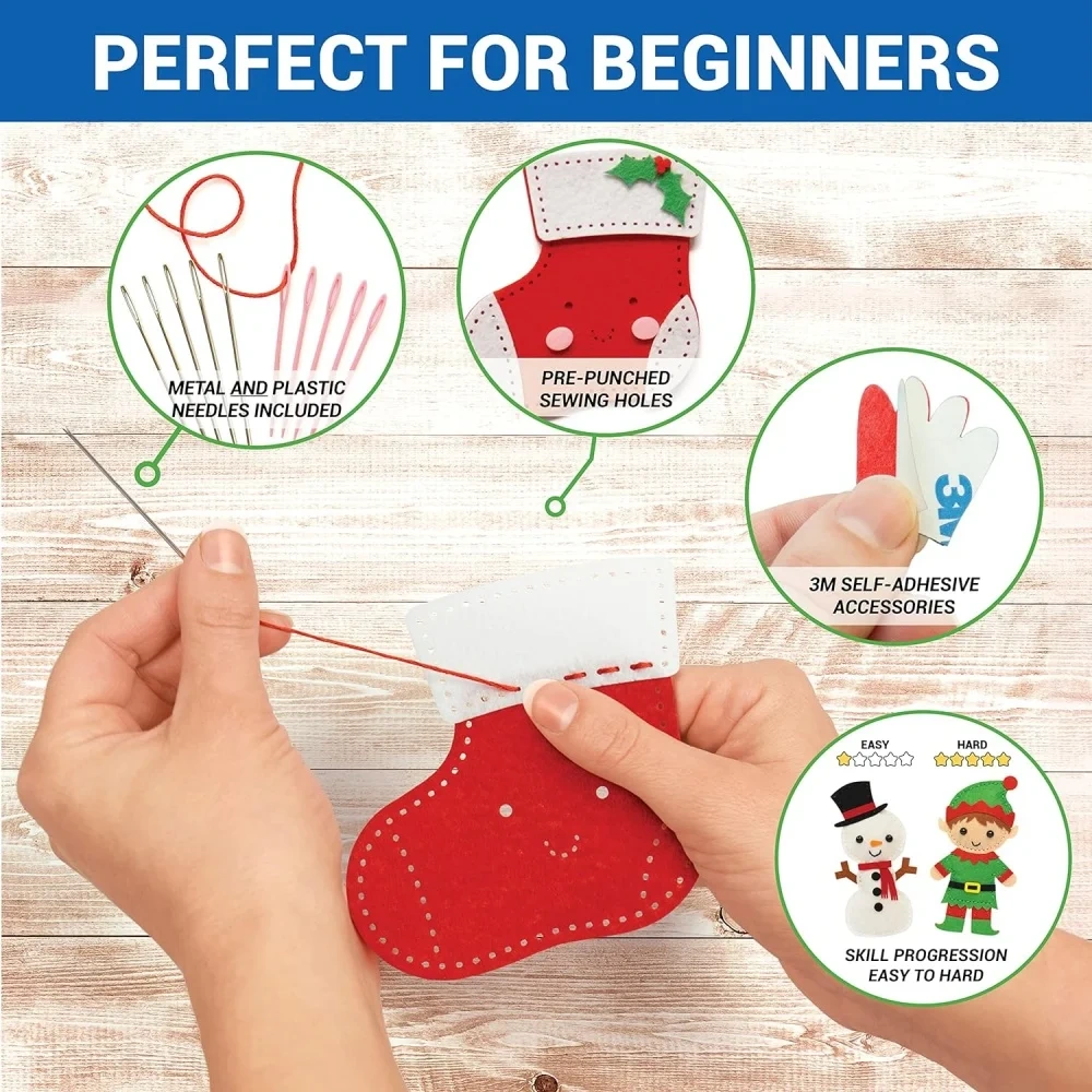 Kid Craft Art Soft Toy DIY Felt Sewing Kit S8 Christmas Gift