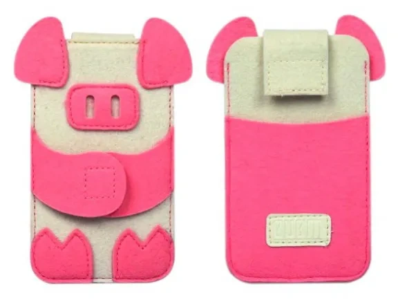 custom design multifunctional felt fashion soft biodegradable cute printed dog cool cel phone case for girl men women OEM