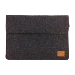 Simple custom design 13 inch mottled black felt sleeve case laptop felt bag for smartphone documents