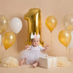 Regalo personalizado lindo para niños Sombrero de fieltro de tela para bebé Corona de cumpleaños