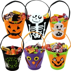 Seau à bonbons d'Halloween en feutre personnalisé pour enfants 2024 Trick or Treat