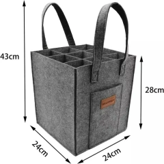 Túi đựng 9 chai rượu vang có thể tái sử dụng để đựng đồ tạp hóa khi đi du lịch, cắm trại và dã ngoại Quà tặng hoàn hảo cho người yêu rượu vang Túi đựng chai rượu bằng vải nỉ