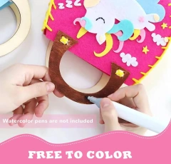 Đồ chơi giáo dục vui nhộn cho trẻ em Thủ công DIY Trang trí Túi Nỉ Bộ dụng cụ may