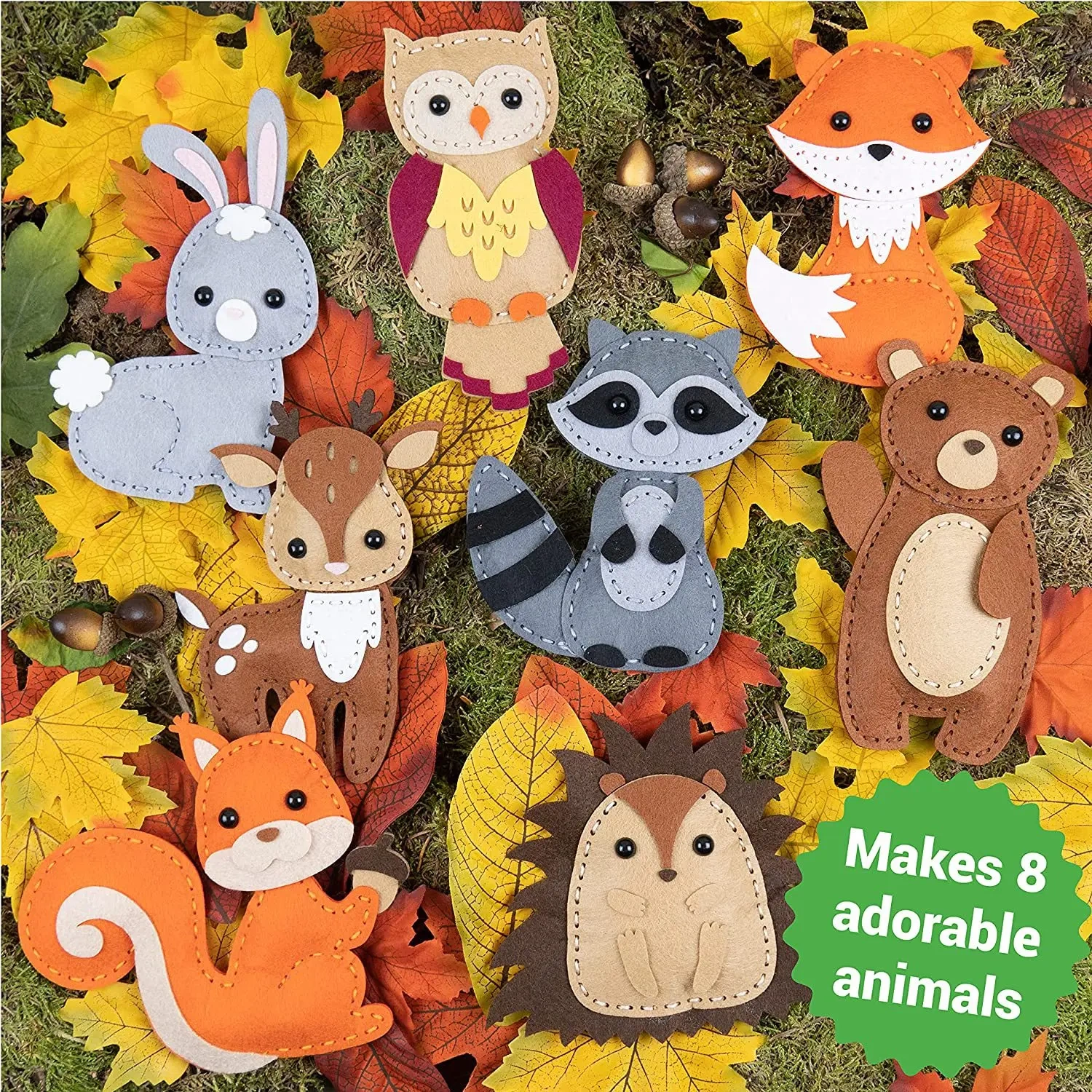New Kids DIY Craft Toy Felt Sewing Kit S12 Woodland Animals