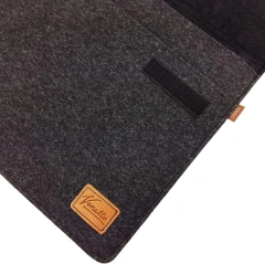 Simple custom design 13 inch mottled black felt sleeve case laptop felt bag for smartphone documents