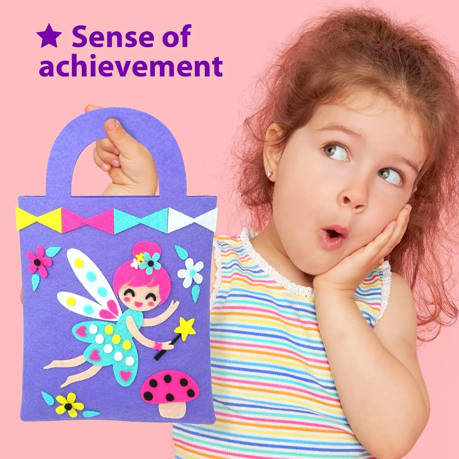 Bag Mask Pennant Rainbow Door Hanger Bunny DIY Felt Sew Kit