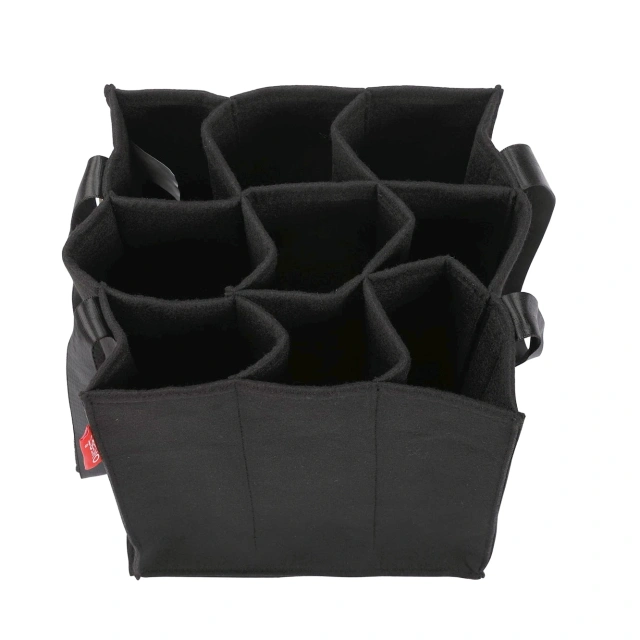 Vente en gros Oktoberfest personnalisé 27x27x27cm refroidisseur fourre-tout 6 compartiments transporteurs vin rouge sacs-cadeaux sacs en feutre gris pour bouteille d'eau
