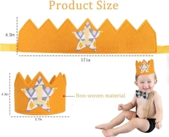 هدية عيد ميلاد مخصصة للأطفال مصنوعة من اللباد الأصفر مع نجمة