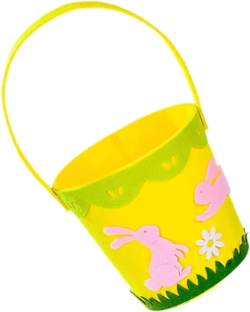 Certification CE en gros personnalisé nouveau personnaliser doublure de sublimation poussin bonbons lapin feutre sac cadeau paniers de Pâques pour enfants