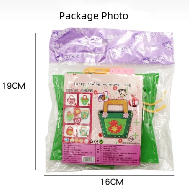 Novo kit de costura de saco de feltro de arte artesanal faça você mesmo para crianças de brinquedo macio personalizado