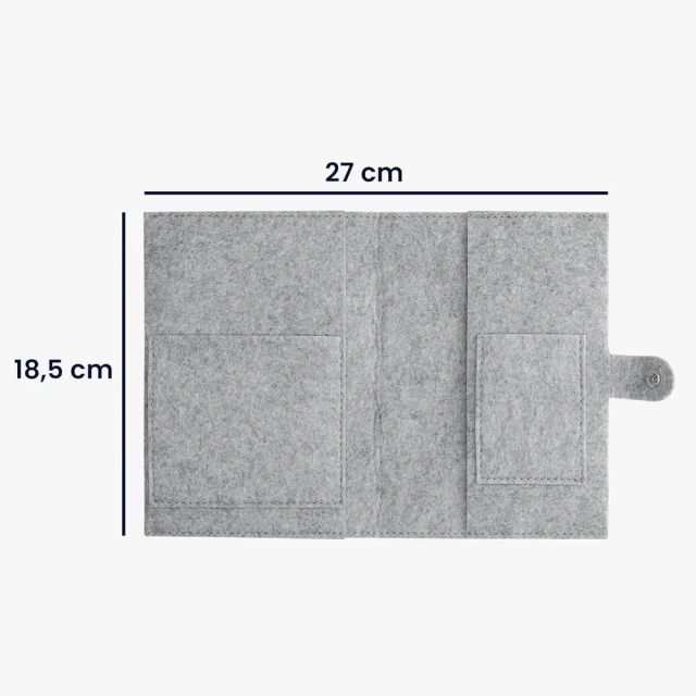 غطاء Mutterpass للحوامل مصنوع من اللباد الرمادي رخيص الثمن بشعار مخصص مع زر كبس
