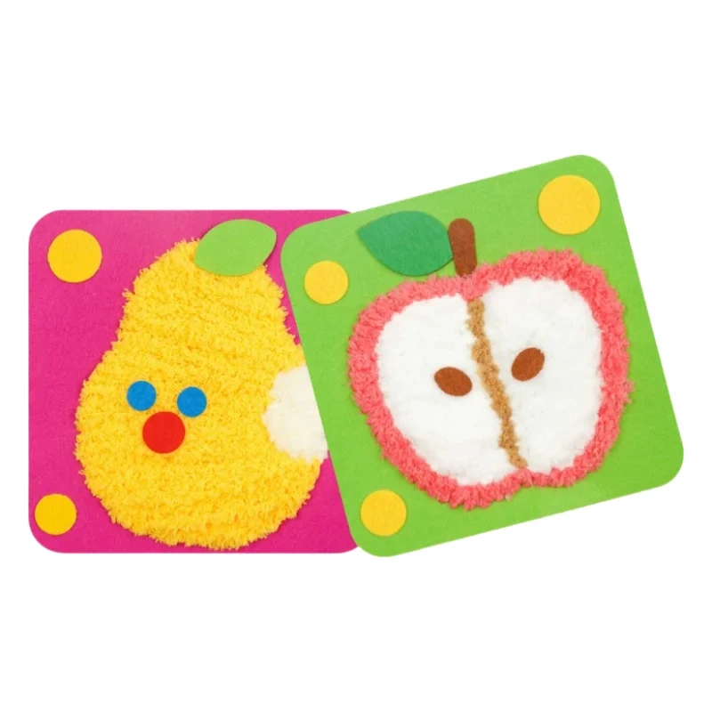 Kids Fun Toy DIY Montessori Embroidery Felt Board Sewing Kit