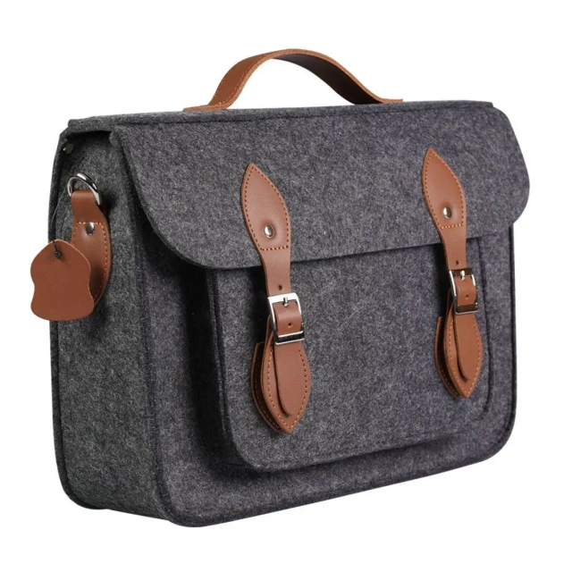 vente en gros mode hommes femmes personnalisé gris affaires sacoche feutre ordinateur portable messager housse sac