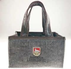 bán buôn tùy chỉnh 24x16x16cm túi giữ lạnh 6 túi đựng rượu vang đỏ vải nỉ không dệt túi đựng chai bia nước cho lễ hội Oktoberfest