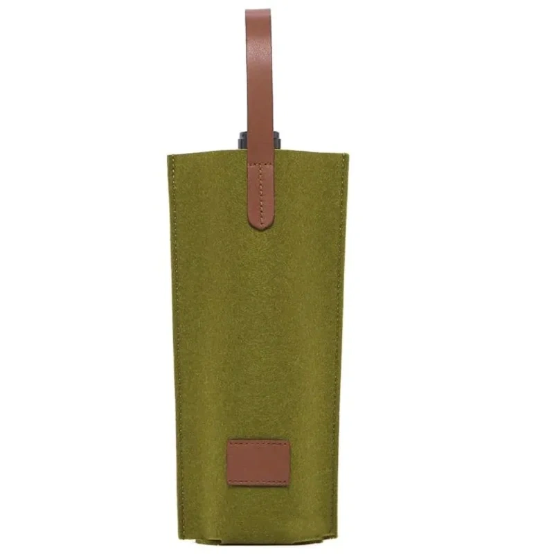 Custom Grapes Single Felt Bottle Wine Bag Portable Multicolor Polyester Wine Beer Bottle Bag for Party Picnic