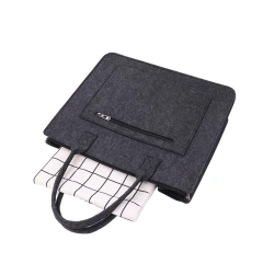 sac en feutre Sac fourre-tout en feutre coloré Mallette d'affaires Sac à main pour ordinateur avec logo personnalisé Sac pour ordinateur portable de grande capacité