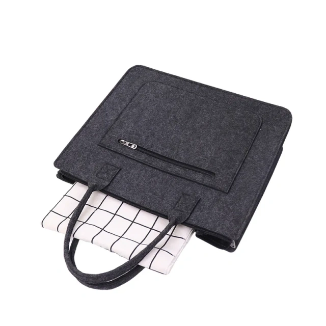 sac en feutre Sac fourre-tout en feutre coloré Mallette d'affaires Sac à main pour ordinateur avec logo personnalisé Sac pour ordinateur portable de grande capacité