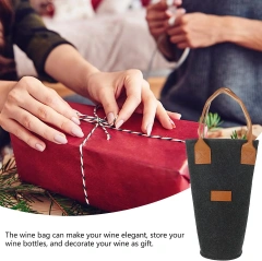 Sac de transport pour bouteille d'eau en feutre non tissé avec logo personnalisé en vrac, sac cadeau pour refroidisseur de vin pour voyage, pique-nique, plage
