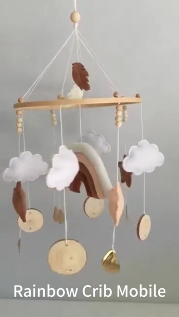 سرير أطفال على شكل أرنب على شكل طائر من Progift Space مصنوع من اللباد