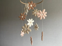 Progift Space Stuffed Daisy Flower Nursery Felt Crib Mobile