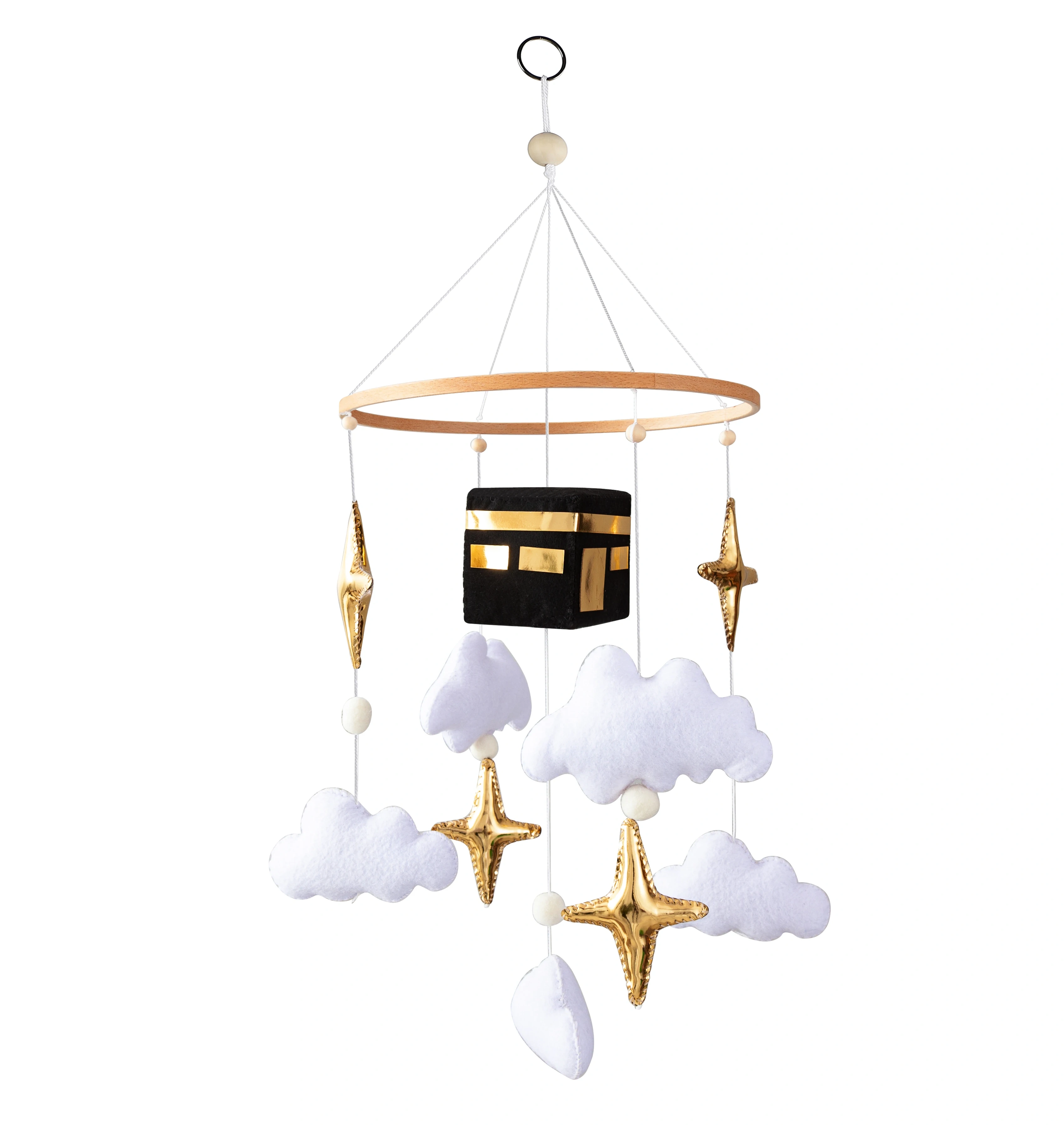 Holy Islamic Muslim Quran Mecca Kaaba Cube Felt Baby Mobile