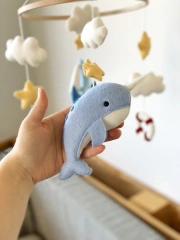 Móvil de fieltro para cuna de bebé con forma de ancla de velero ProgiftSpace