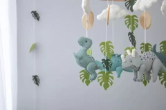 Handmade Dinosaur World Nursery Felt Crib Baby Mobile Decor