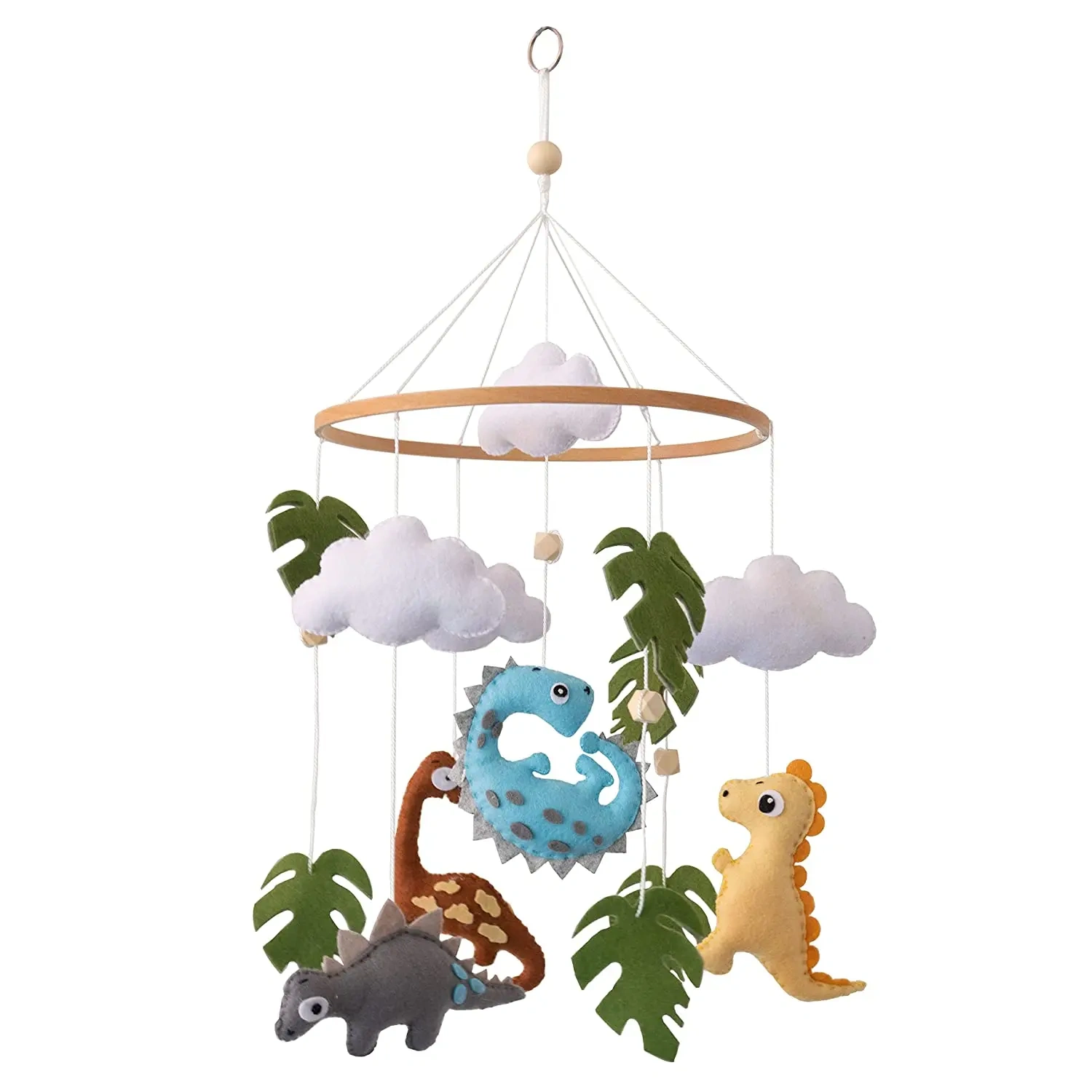 Stuffed Dragon Dinosaur World Nursery Felt Crib Baby Mobile