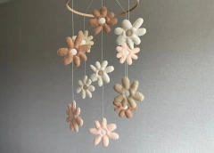 Progift Space Stuffed Daisy Flower Nursery Felt Crib Mobile