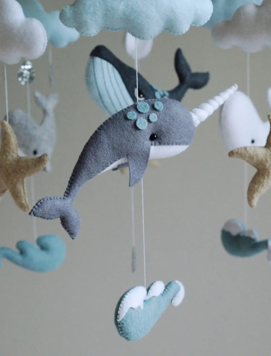 Progift Space Ocean Creature Dolphin Whale Felt Baby Mobile