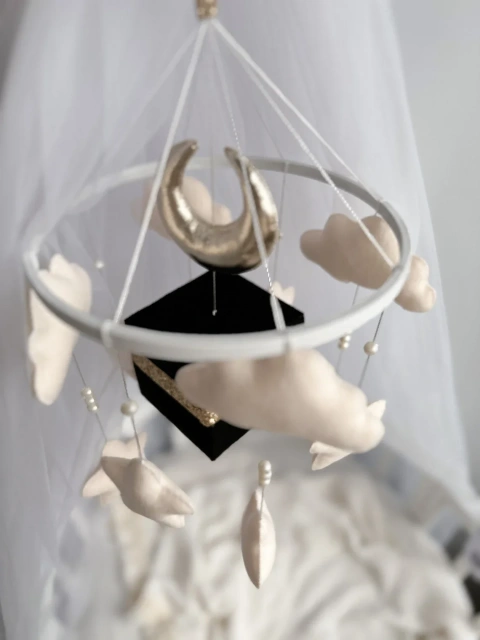 Islamic Muslim Quran Mecca Kaaba Cube Blue Felt Baby Mobiles