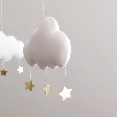 Handmade Air Balloon Whale Nursery Felt Crib Baby Mobile Toy