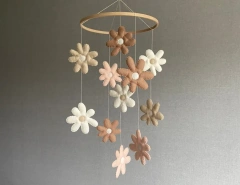 Progift Space Stuffed Daisy Flower Nursery Felt Crib Mobile