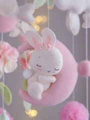 سرير أطفال على شكل أرنب على شكل طائر من Progift Space مصنوع من اللباد