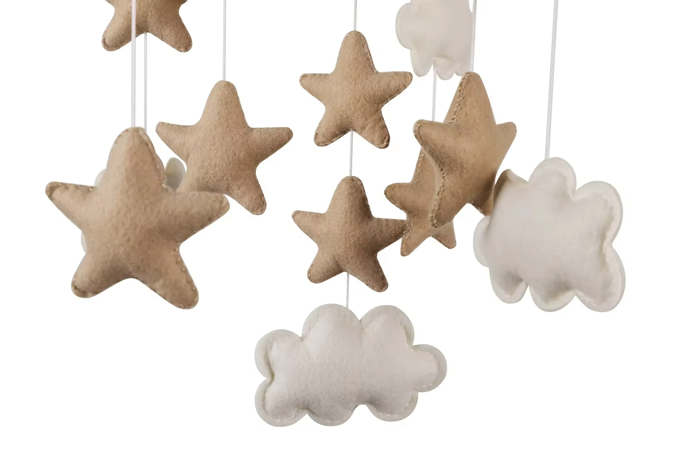 Cheap Stuffing Moon Cloud Star Nursery Felt Baby Crib Mobile