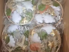 Handmade Stuffing Pink Bear Nursery Felt Crib Baby Mobile