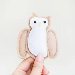 Móvil de fieltro para cuna de bebé hecho a mano con forma de zorro, búho, ciervo y ardilla