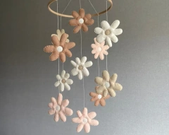 Progift Space Stuffed Daisy Flower Nursery Felt Crib Mobile